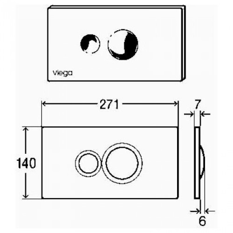 Кнопка смыва Viega Visign for Style 10 596316