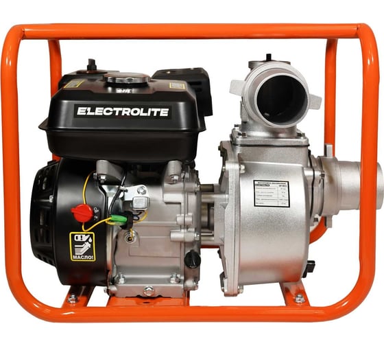 Мотопомпа Electrolite  GP-80 EL (ШК) 7л.с., 80мм, 1300л/мин, глубина всасывания 8м., макс. напор 30м., вес 25кг 2382
