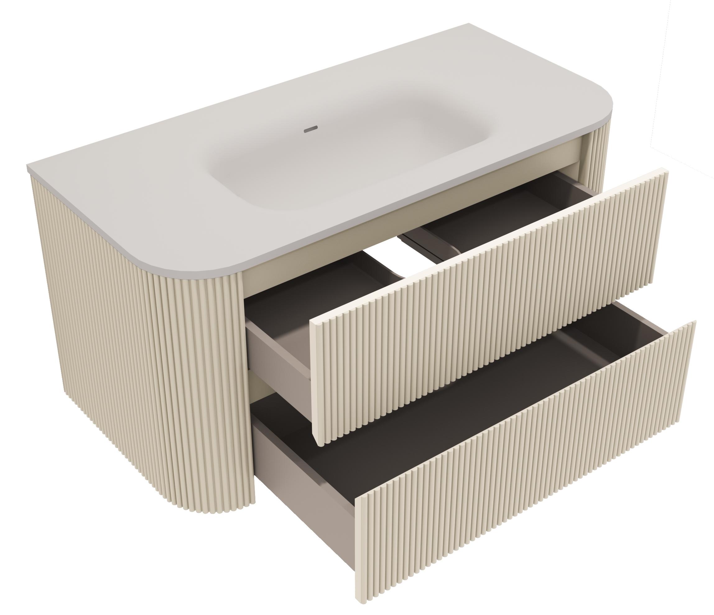 Тумба с раковиной Vincea Альто (Alto) 100 см светло-бежевый матовый