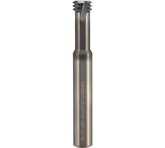 Резьбофреза твердосплавная BSKT 3-витковая М12 шаг 1.25мм AlTiSiN 10х24х75х10мм BSE008S037