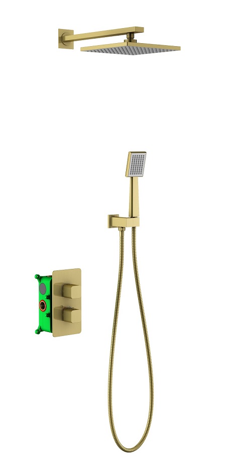 Душевой набор Timo Petruma SX-5059/17SM термостат, золото матовое