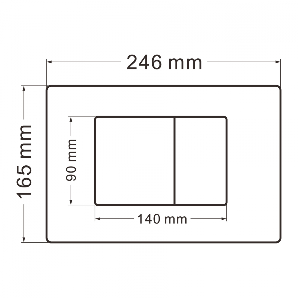 Кнопка смыва Abber AC0120MW матовый белый