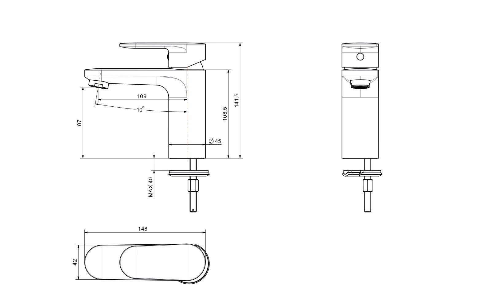 Смеситель для раковины Aquatek Ника AQ1810CR хром