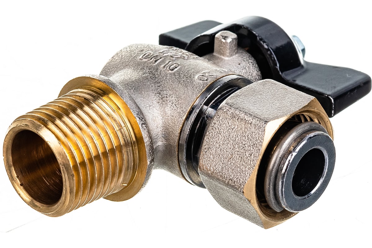 Шаровой угловой кран STOUT НР/накидная гайка 1/2x1/2 SVB-0010-000015 RG008T2PONKOO3