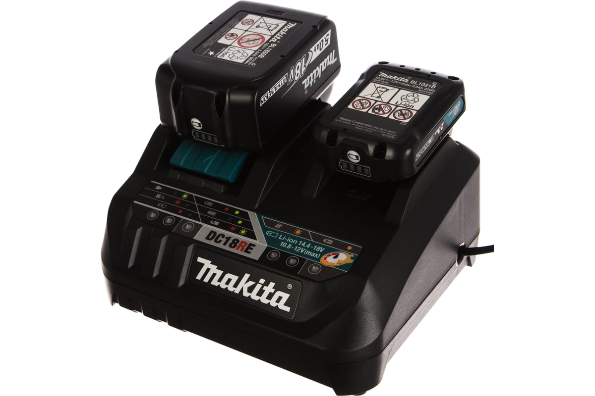 Набор PSK MKP2NX1 (BL1850Bx1 шт., BL1021Bx1 шт., DC18RE, кейс MAKPAC II) Makita 199024-2