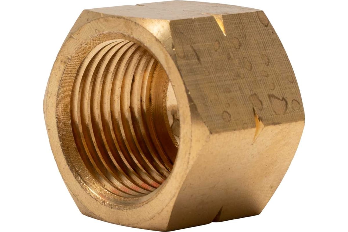 Гайка накидная 27, W21.8x1/14" (СП21.8) LH, латунь, 5 шт в упаковке Krass 2190600