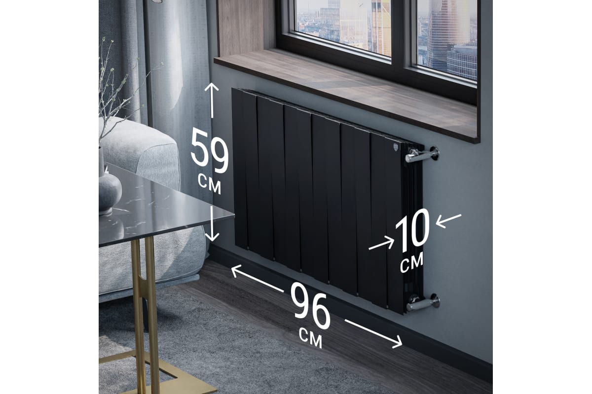 Радиатор Royal Thermo PianoForte 500 new/Noir Sable - 12 секц. НС-1176330