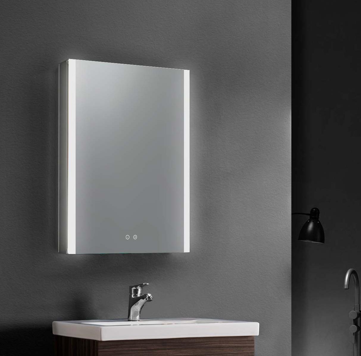Зеркальный шкаф Aquatek 60x80 см с подсветкой, антипар, хром AQ7609-MLC