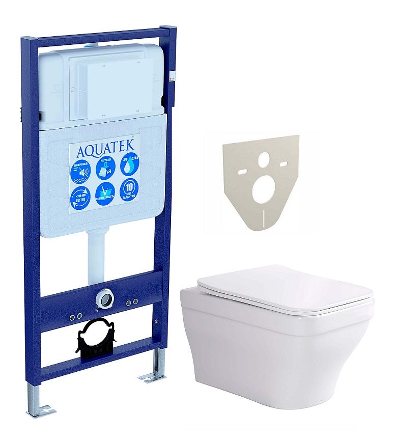 Подвесной унитаз SET Aquatek Амадео с инсталляцией