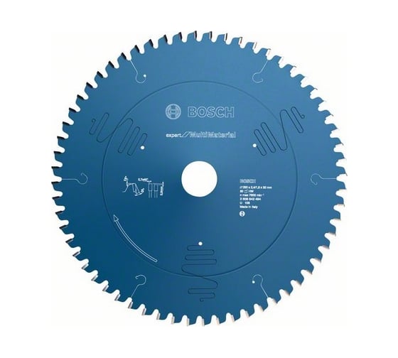 Диск пильный Expert for Multimaterial (250x30x2,4/1,8 мм) для торцовочных и панельных пил Bosch 2608642494