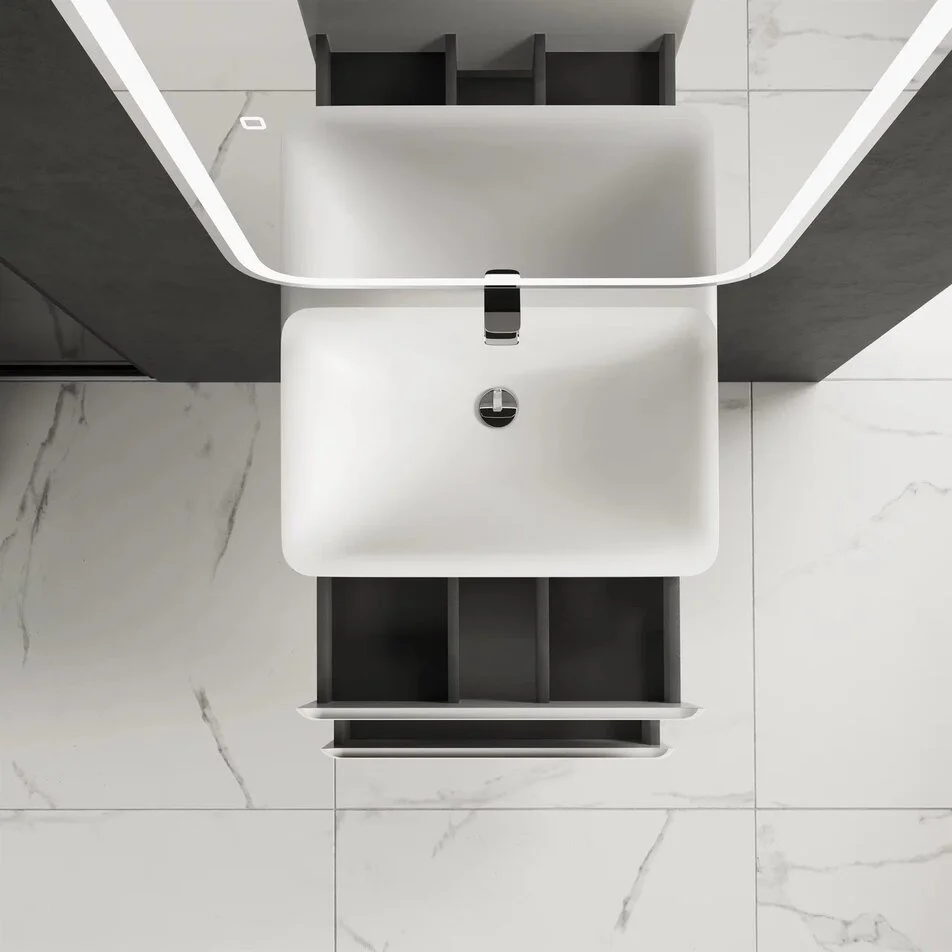 Мебель для ванной AQUAme S4 60 см белый глянец