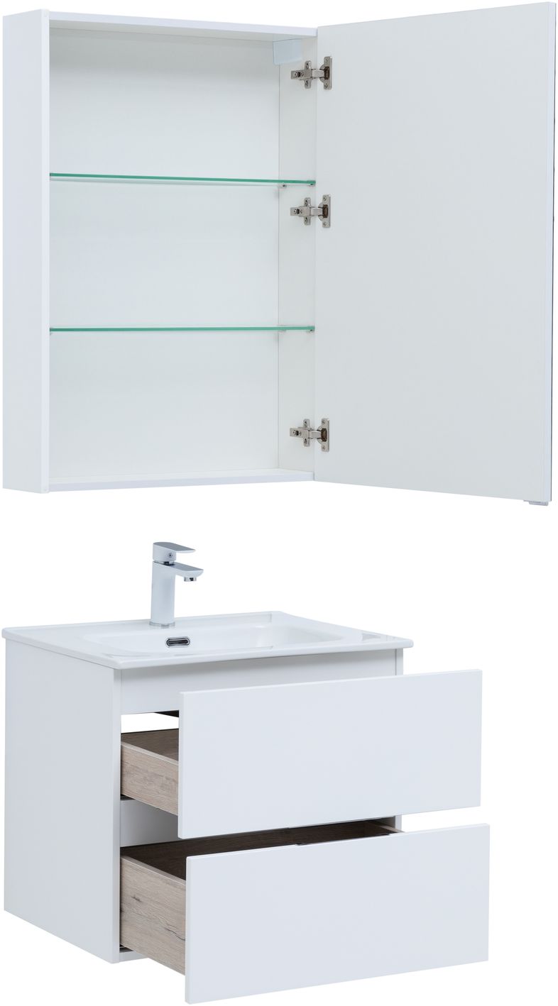 Мебель для ванной Aquanet Алвита New 70 см белый матовый