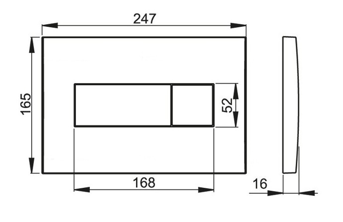 Кнопка смыва AlcaPlast M370 белый