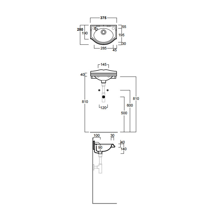 Раковина Simas Arcade AR035bi*1sx 37 см