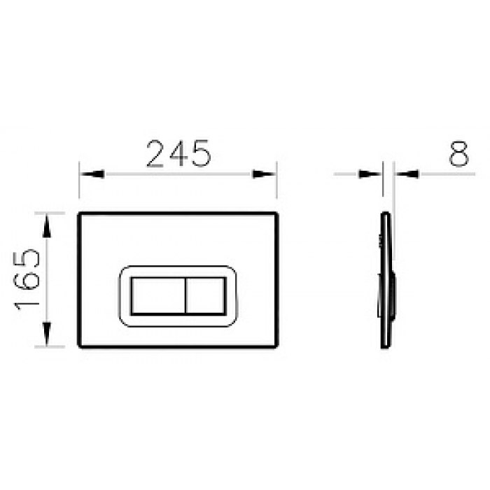 Подвесной унитаз VitrA Normus 9773B003-7202 комплект кнопка глянцевый хром