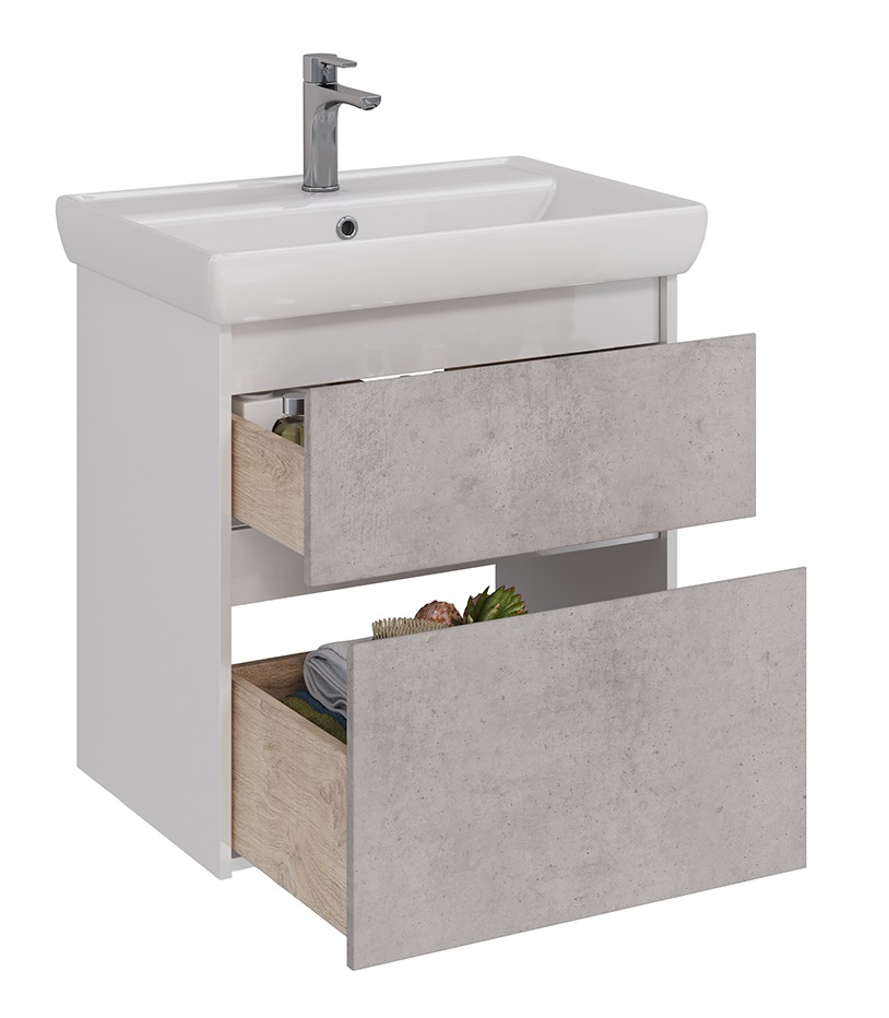 Мебель для ванной Lemark Combi 70 см бетон