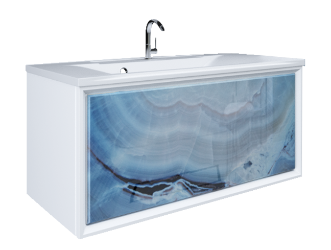Мебель для ванной Marka One Seattle 90 см Blue marble