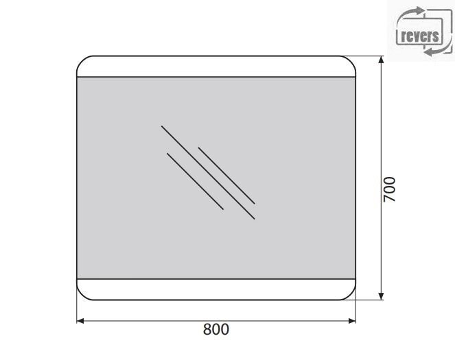 Зеркало BelBagno SPC-CEZ-800-700-LED-BTN 80x70 см кнопочный выключатель