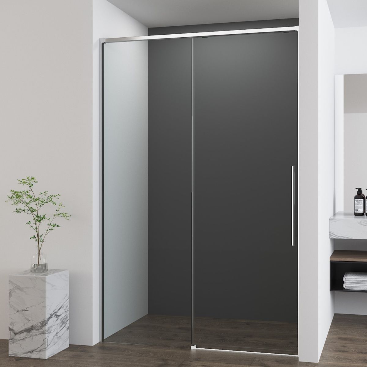 Душевая дверь Vincea Ultima VDS-7UL100CL 100x200 хром, прозрачная