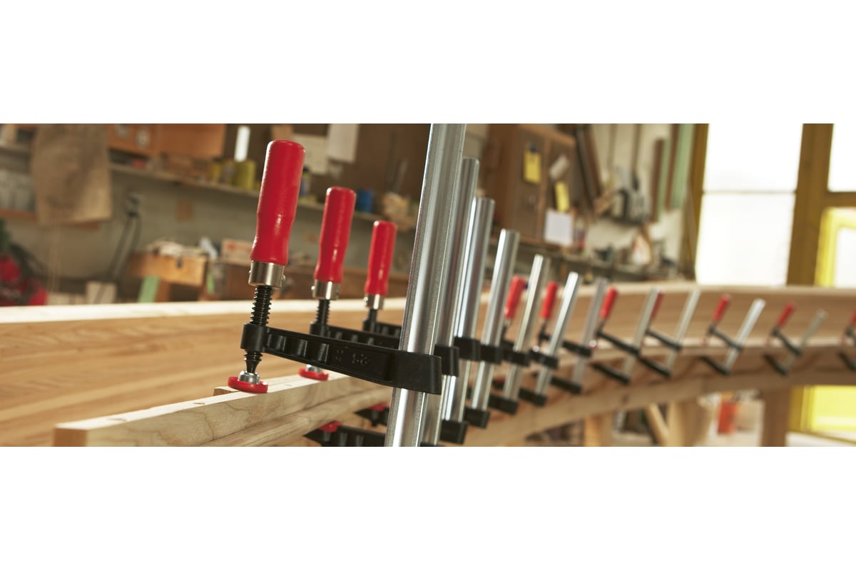 Струбцина BESSEY из ковкого чугуна 400/100, усилие 6 кН, с 2-компонентной рукояткой BE-TG40S10-2K