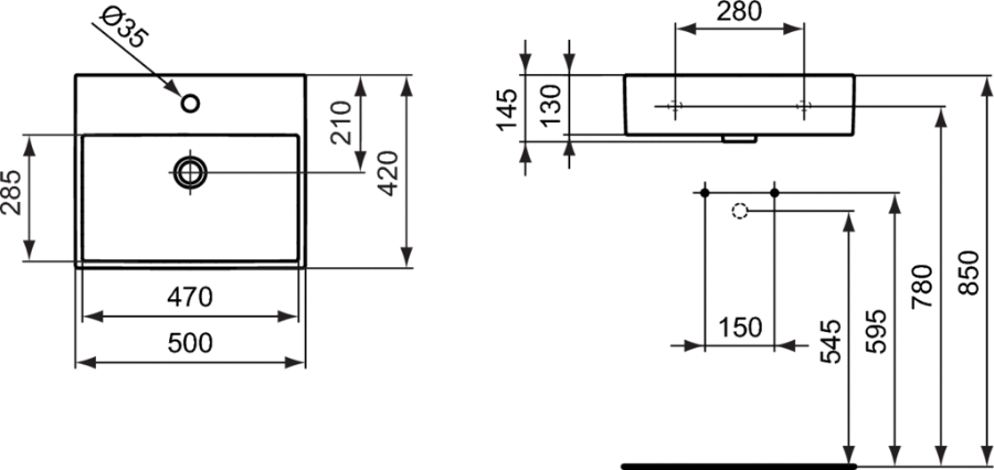 Раковина Ideal Standard Strada 50 см