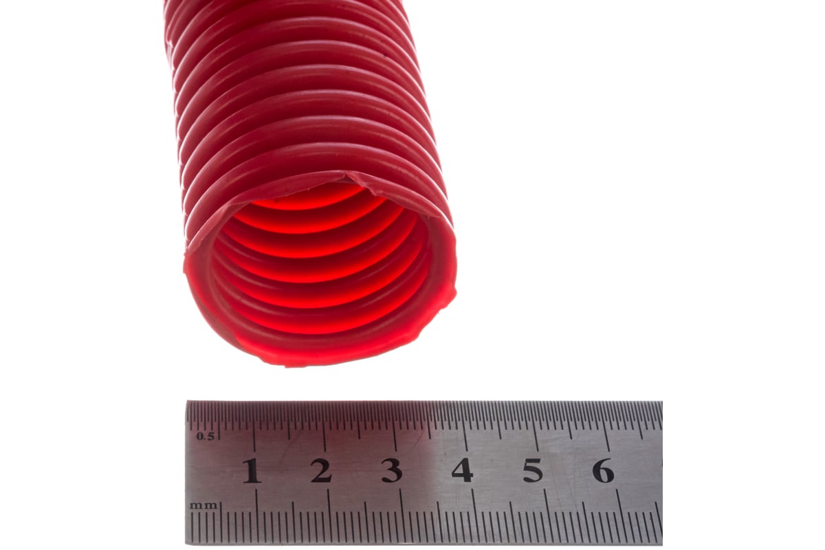 Гофрированный кожух COMAP ПНД D40/25 красная 48
