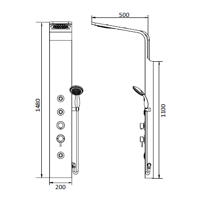 Душевая панель RGW Shower Panels SP-06 матовый хром