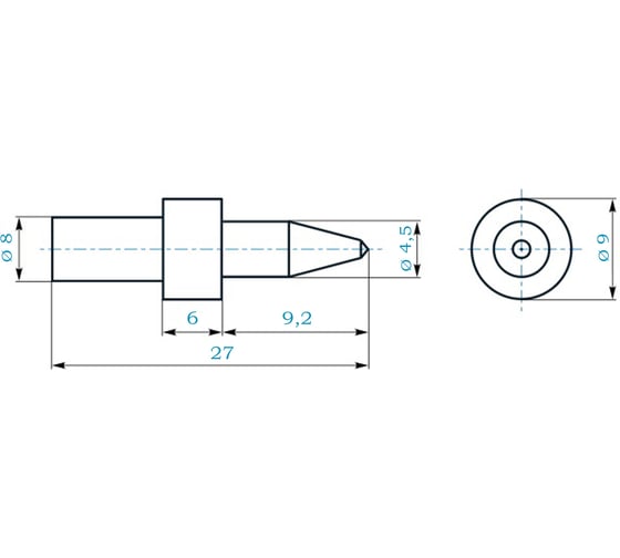 Термосверло торцующее H-Tools М5 шаг 0.8мм 4.5x9.2/27мм S=6мм 3600450 Термосверло торцующее H-Tools М5 шаг 0.8мм 4.5x9.2/27мм S=6мм 3600450
