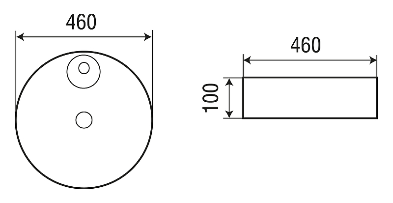 Раковина WeltWasser ELBACH 3204 46 см, 10000004568 белый глянец