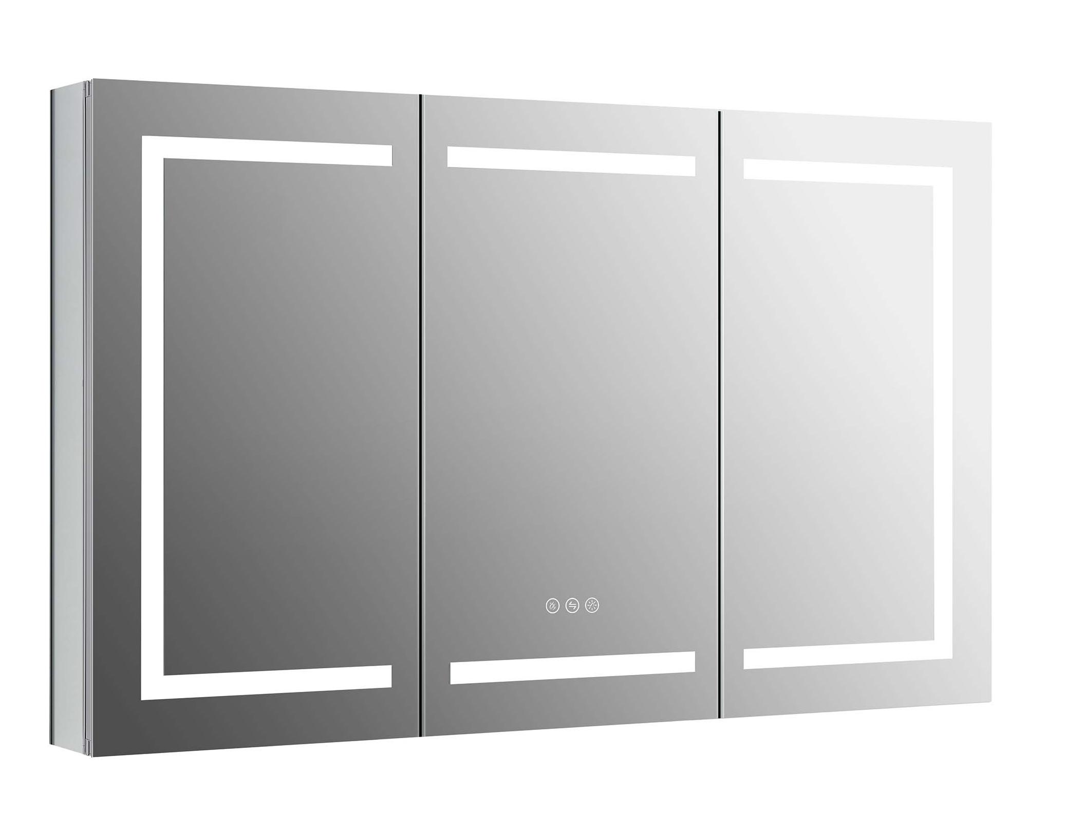 Зеркальный шкаф Aquatek 120x70 см с подсветкой, антипар, хром AQ7124-MLC