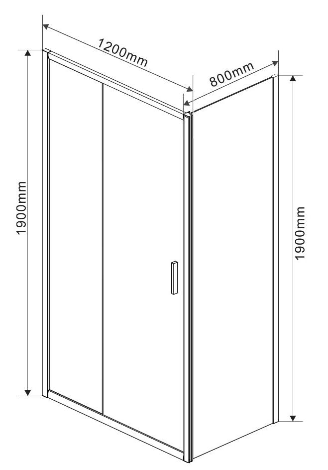 Душевой уголок Vincea Garda VSR-1G1 120x80 черный, прозрачный