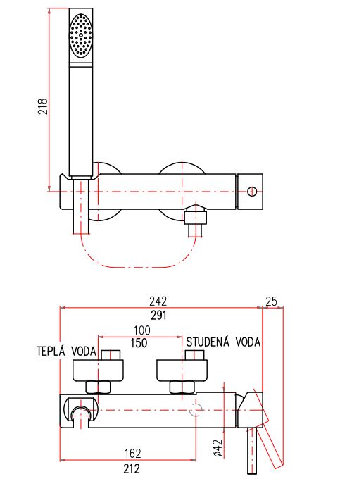 Смеситель для душа Rav Slezak Seina SE980.5/2