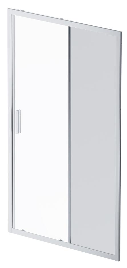 Душевая дверь Am.Pm Gem 120x195 прозрачное/тонированное стекло, матовый хром