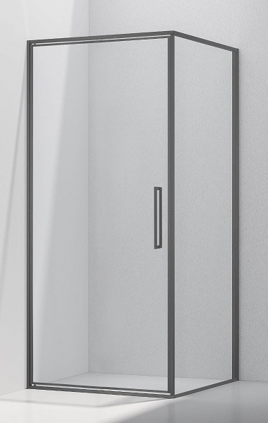 Душевой уголок Vincea Slim 8mm VSR-4SLP9090CLGMG 90x90 вороненая сталь, прозрачный