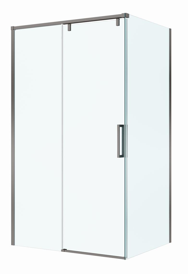Душевой уголок BelBagno SOFT_CLOSE-1-AH-1-110/100-C-GM 110x100 прозрачный, оружейная сталь Душевой уголок BelBagno SOFT_CLOSE-1-AH-1-110/100-C-GM 110x100 прозрачный, оружейная сталь