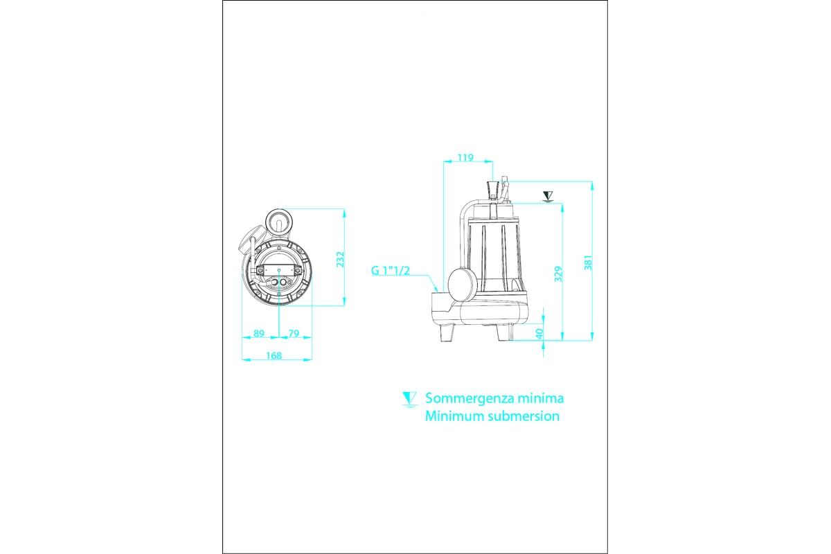 Погружной насос Dreno Pompe ALPHA V 3 M/G 2000244