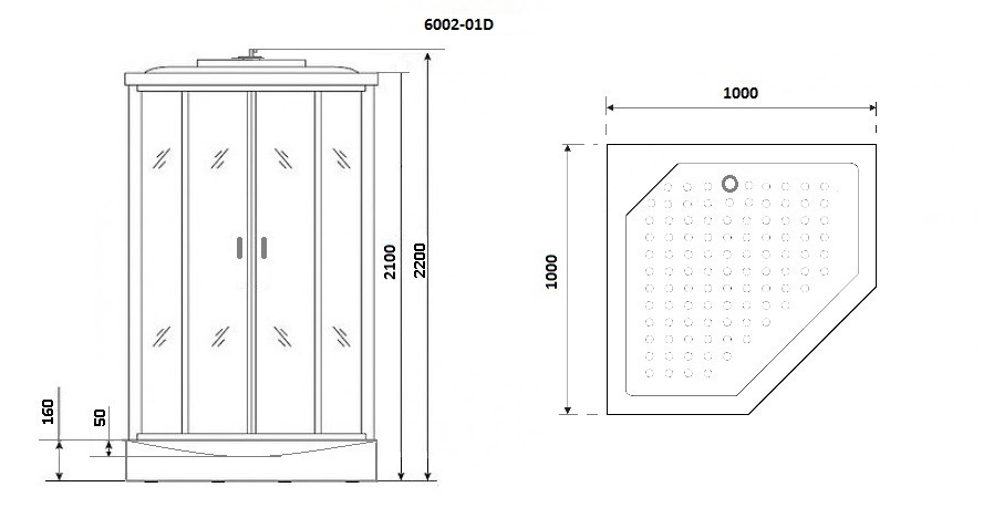 Душевая кабина Niagara Premium NG-6002-01D 100x100