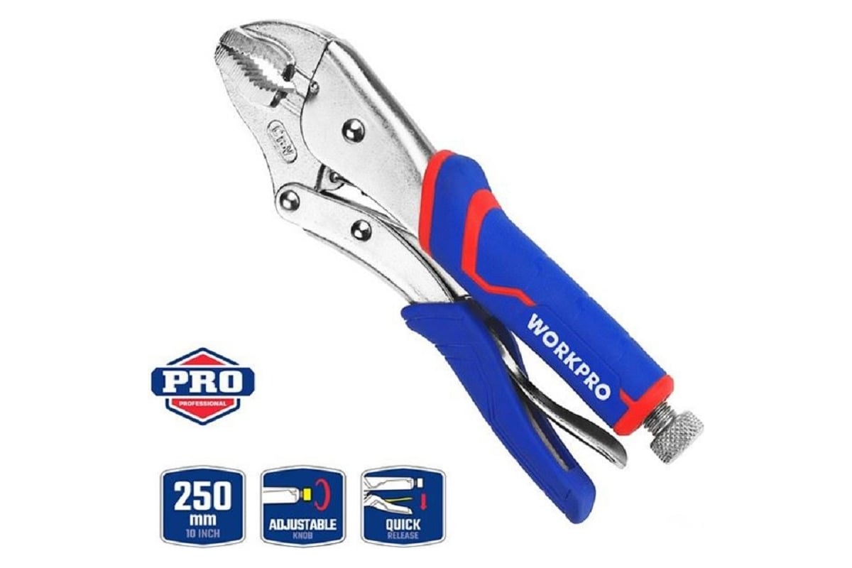 Фиксирующие клещи WORKPRO PRO 130 мм WP231072