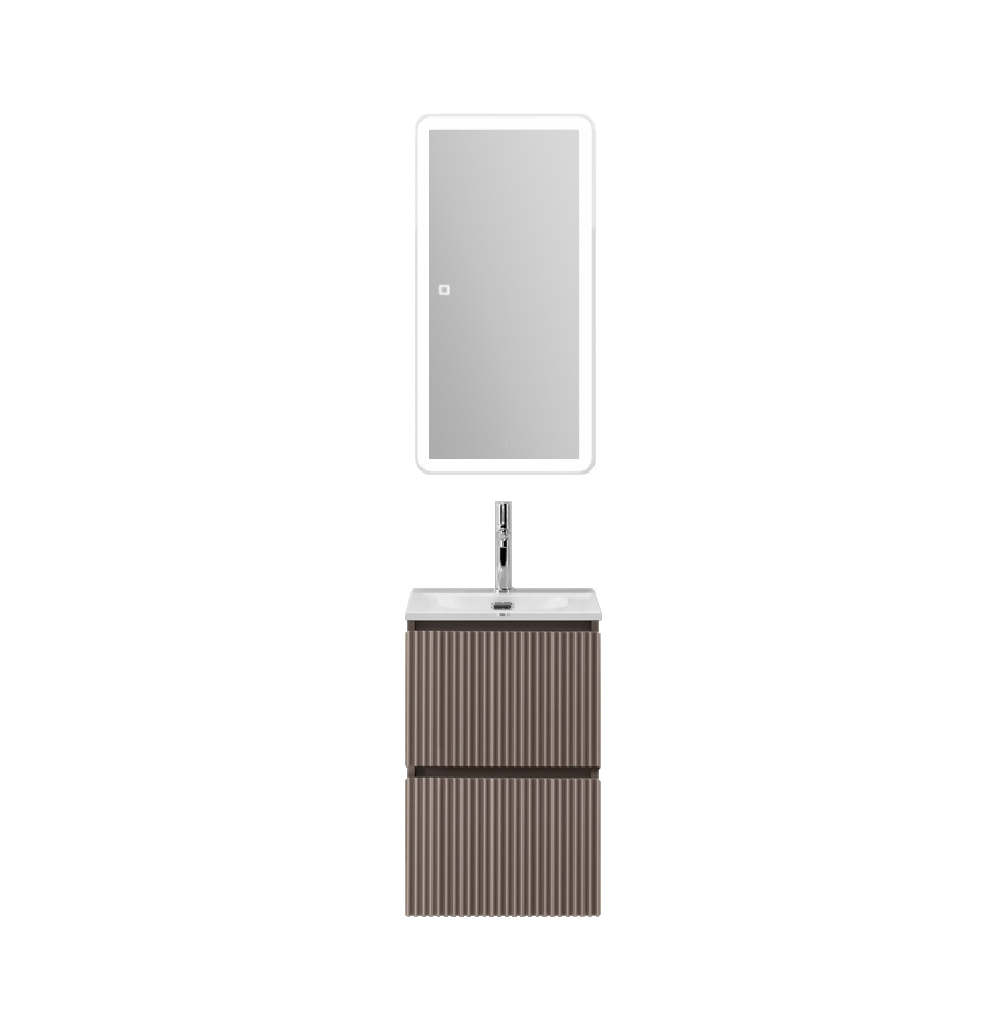 Тумба с раковиной BelBagno Uno-Mini 40 см Бежевый матовый
