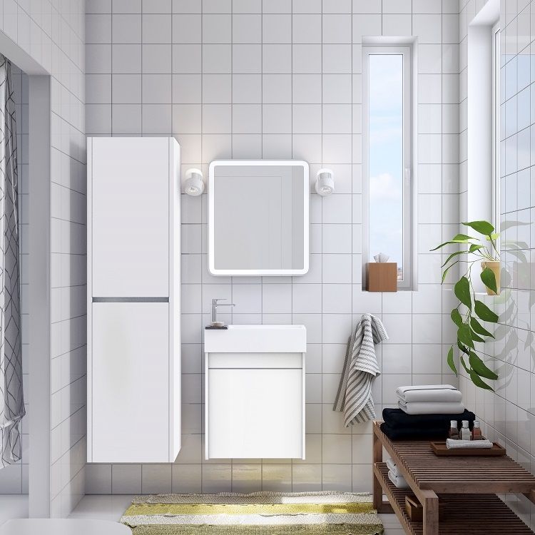 Мебель для ванной Art&Max Family 50 см подвесная, с дверцей, Bianco Lucido