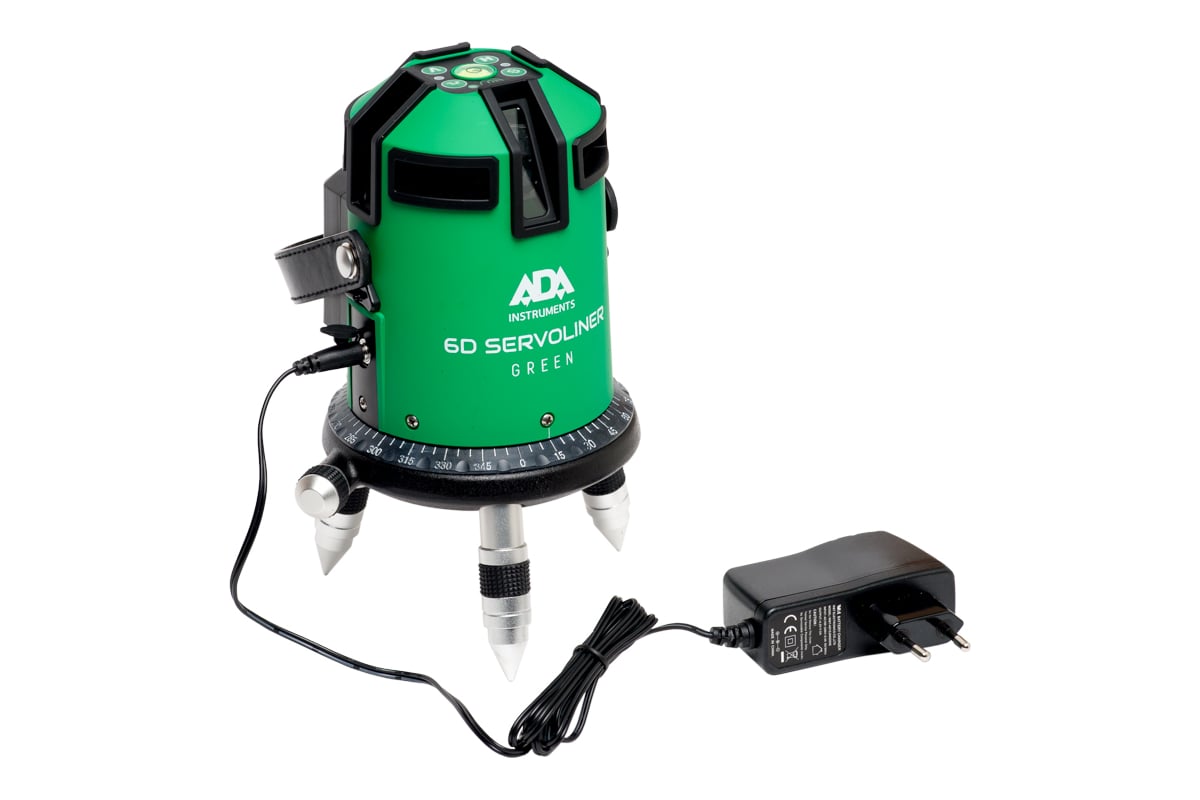 Лазерный уровень ADA 6D Servoliner GREEN с калибровкой А00500К