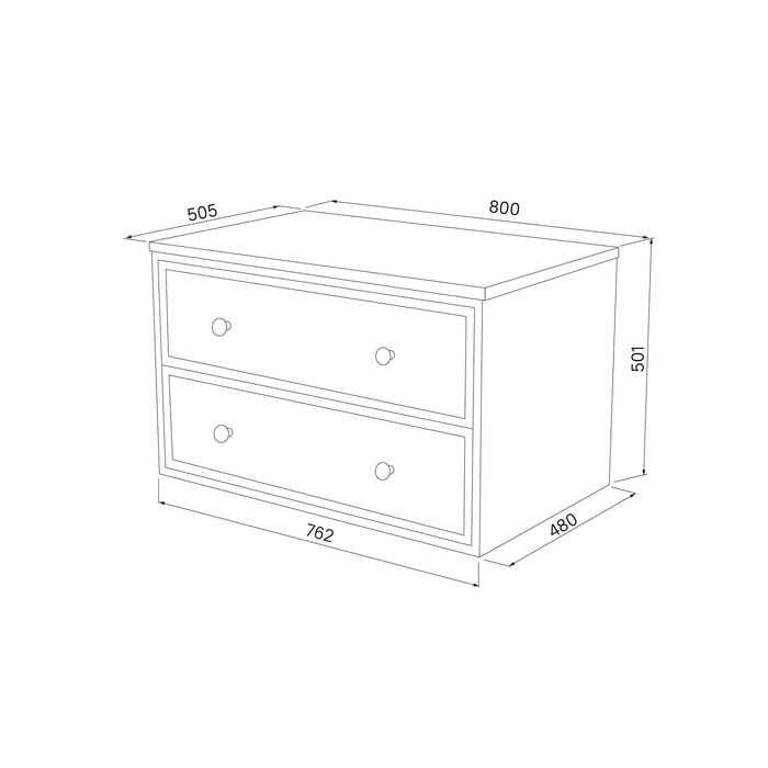 Тумба со столешницей Iddis Torr 80 см, МДФ макадамия орех