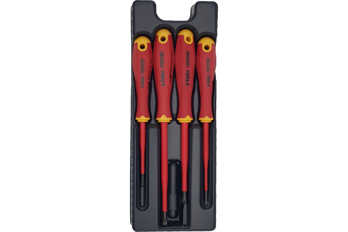 Набор диэлектрических отверток 4 шт. Felo Ergonic серия Slim 41384198