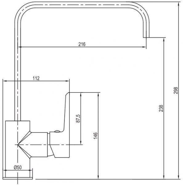 Смеситель для кухни Aquanet Logic AF320-41C, хром