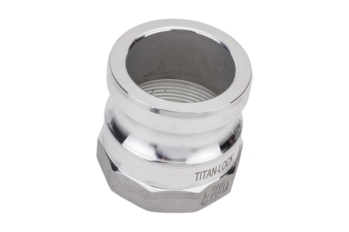 Алюминиевый камлок TITAN LOCK типа А серия EcoLine, ниппель внутр. резьба BSP 2" TL200AAL-EL