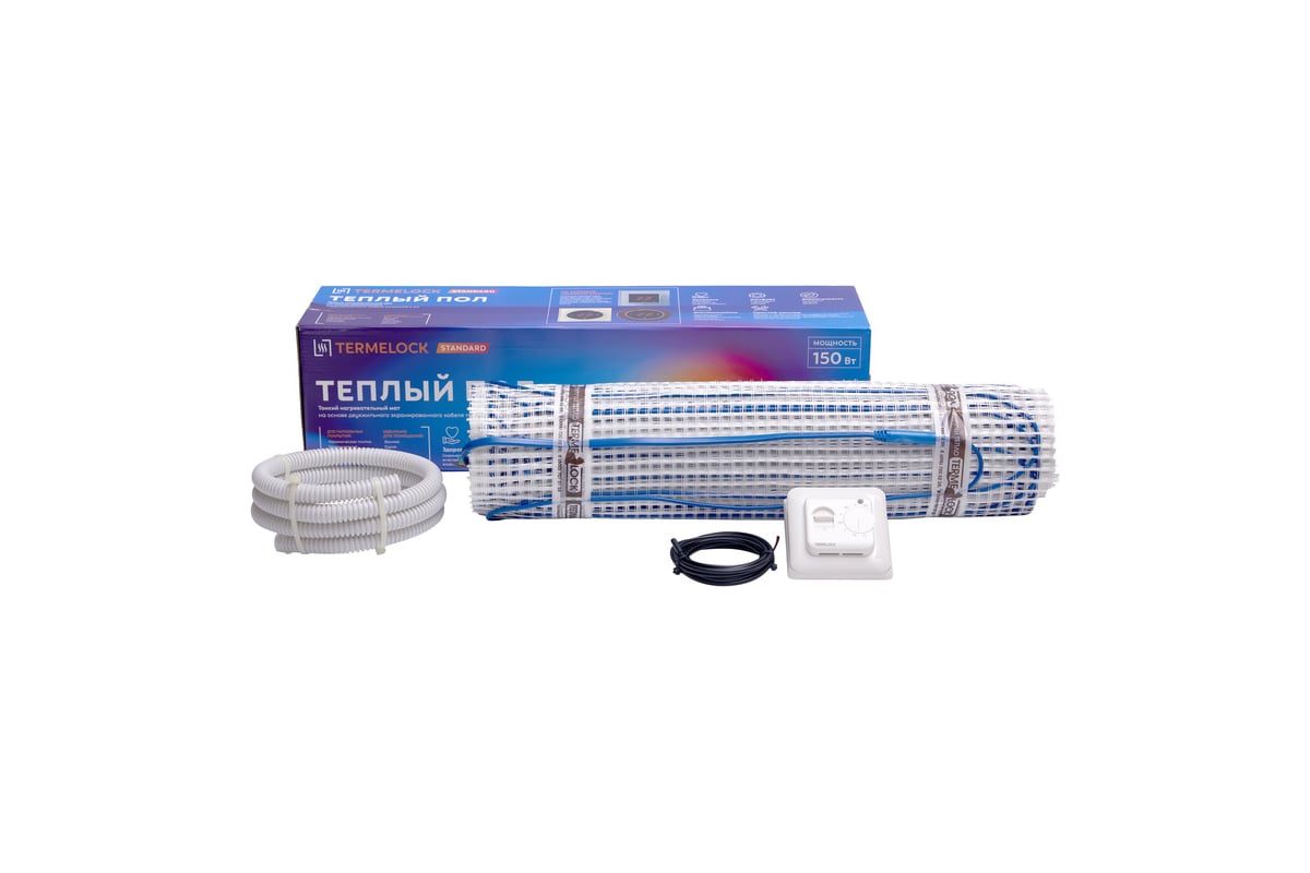 Комплект нагревательного мата Gidrolock termelock tl-150-1,0 с терморегулятором 71510200