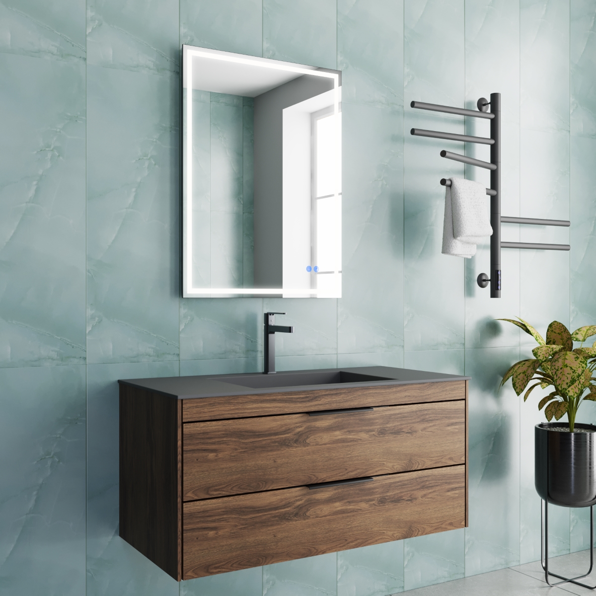 Мебель для ванной Vincea Chiara 2D 100 см C.Oak