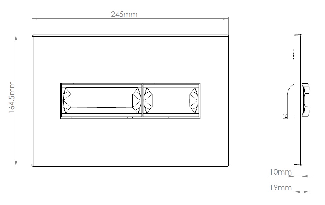 Кнопка смыва Vincea Line VFP-732MB матовый черный