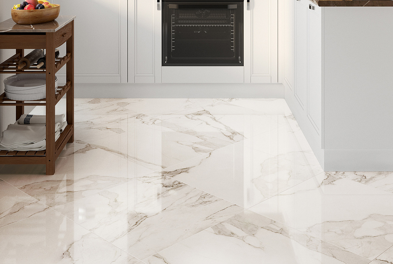 Керамогранит Kerranova Marble Trend Calacatta 30x60 см, K-1001/LR/300x600x10