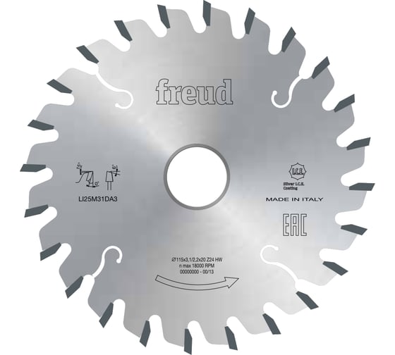 Пильный диск подрезной 120х3.1-4.3х22 мм, Z24 Freud LI25M31EB3